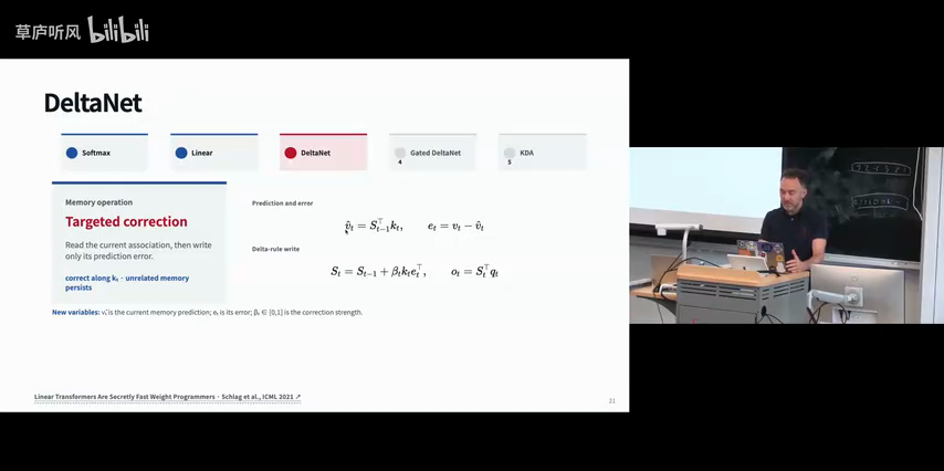 DeltaNet 的预测误差与定向修正,视频 25:50