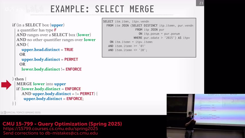 SELECT Merge 的条件与动作,课程视频 53:00